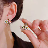 Boucles d'oreilles fleur de marguerite