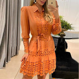 Robe Chemise Aux Genoux pour Femmes