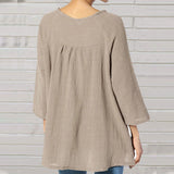 Hauts décontractés en lin pour femmes