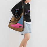 Sac à Dos Décontracté en Toile à Double Épaule pour L'extérieur