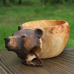 Tasse en bois sculptée à la main