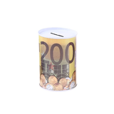 Banque Cylindrique Créative Euro Dollar en Métal