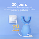 Brosse à Dents Électrique Intelligente pour Enfants en Forme de U à 360 Degrés