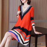 Robe ample élégante avec un décolleté en V