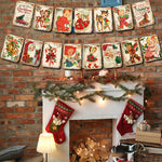 Bannière de Noël de style vintage