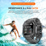 Montre intelligente à trois défenses pour sports de plein air