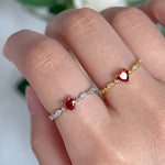 Achetez-en 1, obtenez-en 1 gratuit - Bague coeur rubis