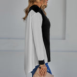 Chemise à empiècement contrastant à encolure en V