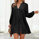 Chemise Boutonnée à Empiècement Uni