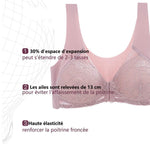 Soutien-Gorge Respirant Extra-Élastique Fermeture Frontale Sans Anneau en Acier
