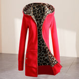 Manteau Imprimé Léopard Épaissi