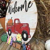 Panneau de bienvenue vintage interchangeable