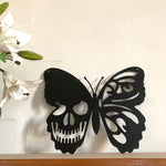 Halloween Crâne et Papillon  en Métal Décoration Murale