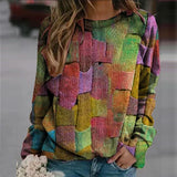 Sweat Ample à Capuche Imprimé