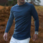 T-shirt minimaliste à manches longues pour hommes