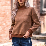 Col roulé uni avec poche