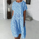 Robe à manches courtes tournesol