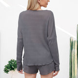 Ensemble de vêtements de détente sexy à manches longues pour femmes