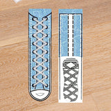 Chaussures et bas drôles en toile réelle et fausse