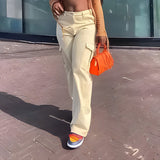 Jean cargo coupe droite