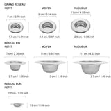 Filtre d'Évier de Cuisine en Acier Inoxydable (3 Pièces)