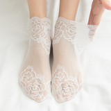 Chaussettes transparentes en maille de dentelle