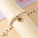 Bracelets de Tournesol Perles en pierre naturelle