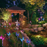 Lumières solaires d'extérieur de papillons pour jardin