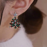 Boucles D'oreilles Tiges Sapin De Noël
