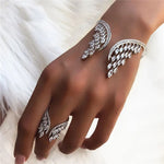 Bracelet et bague ailes d'ange
