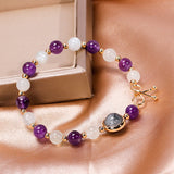 Bracelet Améthyste Blanc Clair de Lune