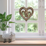 Décoration murale cœur main dans la main - Amour éternel