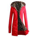 Manteau Imprimé Léopard Épaissi