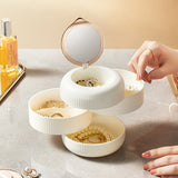 Boîte de Rangement Rotative Multicouche pour Bijoux