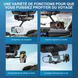 Support de téléphone pour rétroviseur de voiture rotatif à 360°