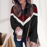 Manteau en laine contrastée