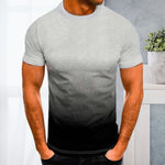 T-shirt col rond finition dégradé 3D