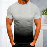 T-shirt col rond finition dégradé 3D