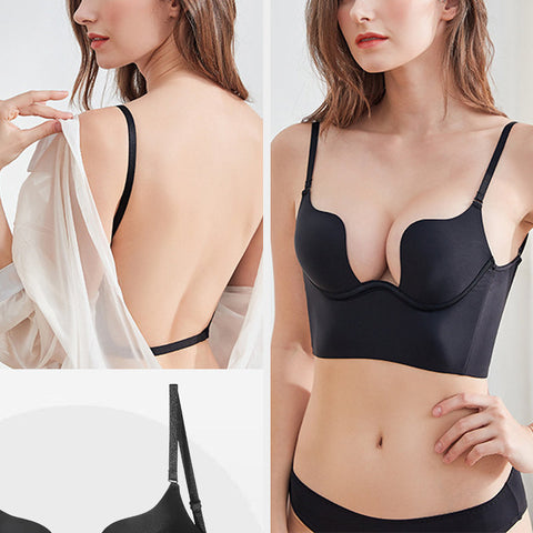 Soutien-gorge dos nu plongeant profond en U