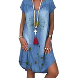 Robe Décontractée à Motif Imprimé pour Dames