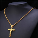 Collier en or avec croix de Jésus de Pâques