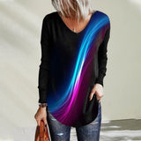 Haut à Manches Longues avec Imprimé Dégradé