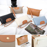 Pochette en cuir légère avec grand espace et fermeture éclair au poignet