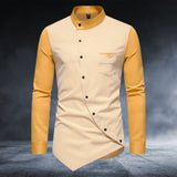 Chemise casual homme contrastée