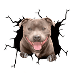 Autocollant chien créatif pour fenêtre de voiture