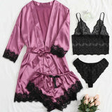 Ensemble pyjama 4 pièces femme