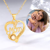 Langues Collier pendentif projection pour mère