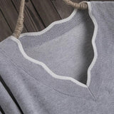 Pull Décontracté en Col de V