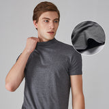 T-shirt homme coupe slim à col montant
