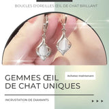 Boucles d'Oreilles Oeil de Chat Brillantes